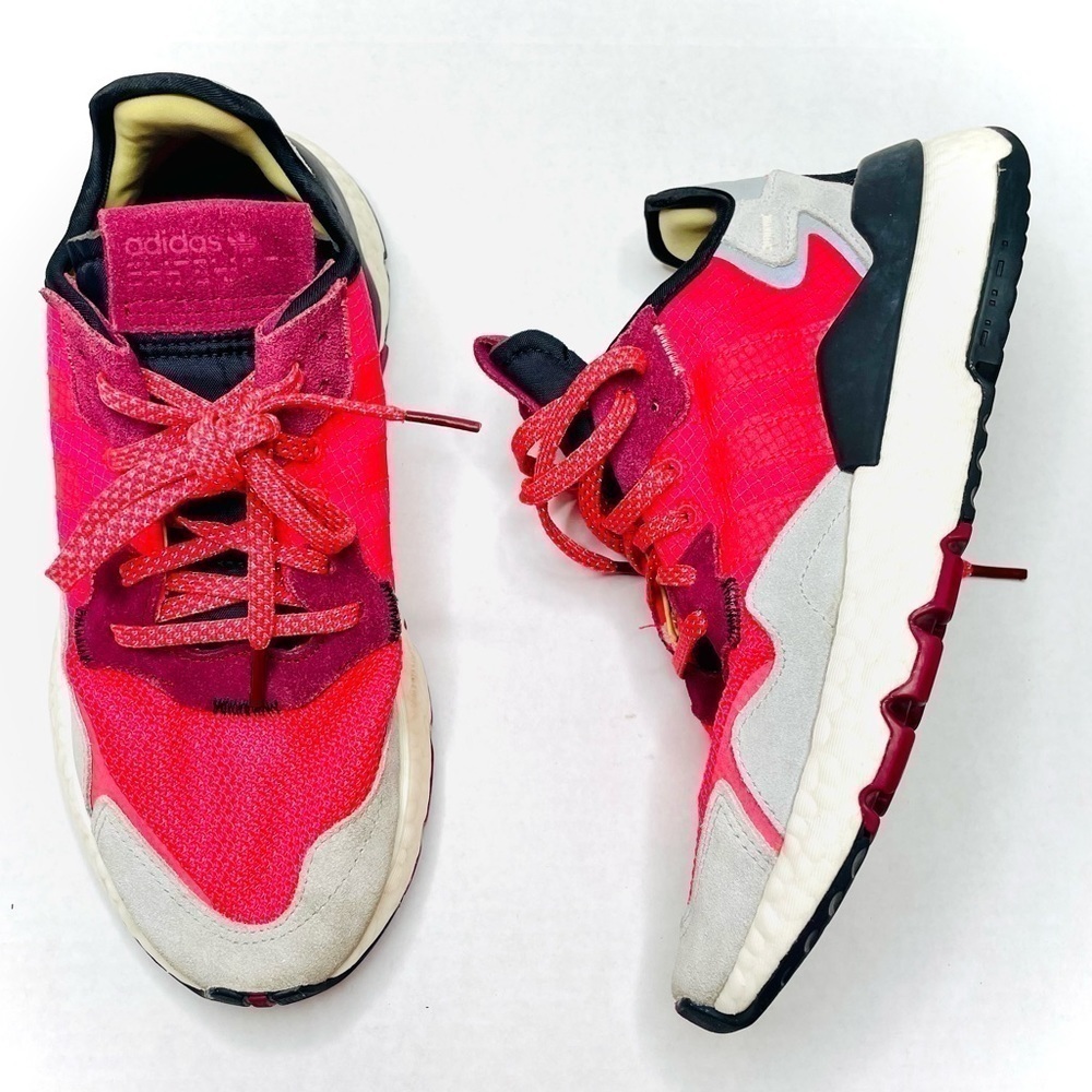 𝅺adidas Originals Nite Jogger Retro Running Shoes in Shock Red Men Size 7